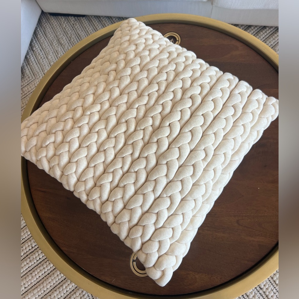 West Elm Braided Jersey Pillow Cover AND pillow insert